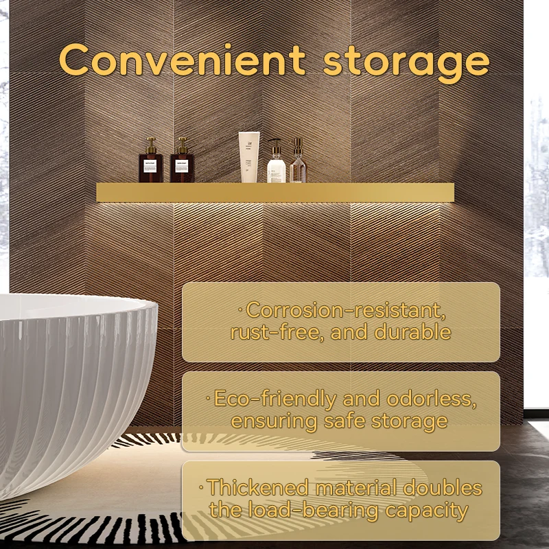 Gold Bar-Shaped Stainless Steel Storage Rack